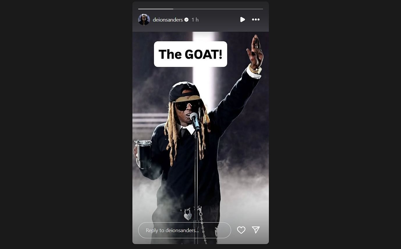 @deionsanders' IG story